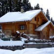 Chalet in Jura mountain by winter